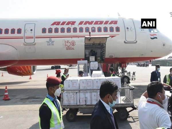 The incoming vaccines, the first of the two batches of two million doses in total, were brought via Air India's New Delhi-Kathmandu 1:30 pm flight.