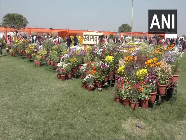 A two-day flower exhibition was organised by Horticulture Department in Agra. (Photo/ANI)