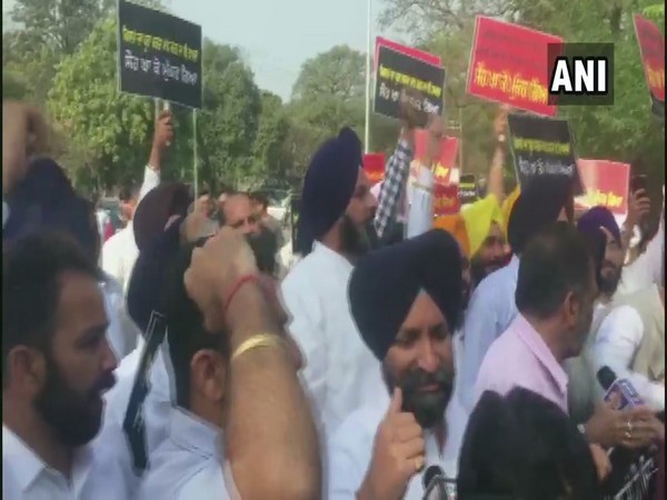 Visuals from the protest site (Photo/ANI)