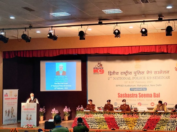 Union Home Secretary Ajay Bhalla speaking at the Police K9 seminar on Thursday. (Photo/ANI)