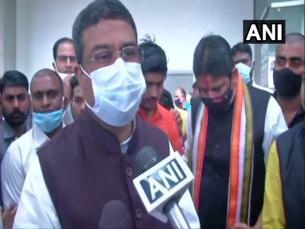 Union Minister Dharmendra Pradhan speaking to ANI. (Photo/ANI)