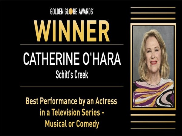 Catherine O'Hara wins Golden Globe (Photo/ Golden Globe Award Twitter)