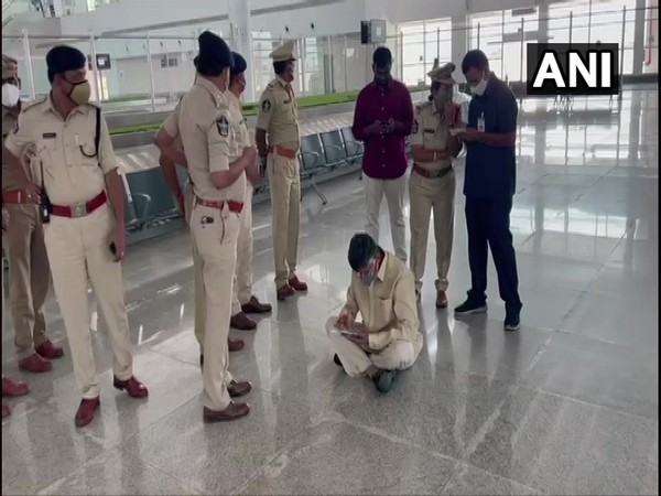 TDP leader and former Chief Minister N Chandrababu Naidu sat down in protest at Tirupati airport.