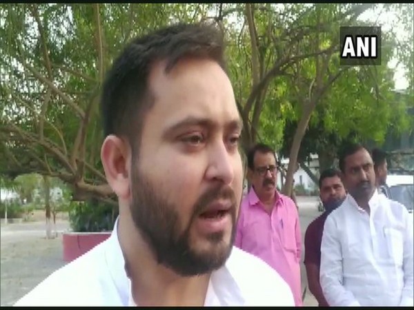 RJD leader Tejashwi Yadav speaking to ANI