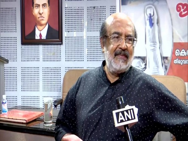 Kerala Finance Minister Thomas Isaac speaking to ANI. (Photo/ANI)