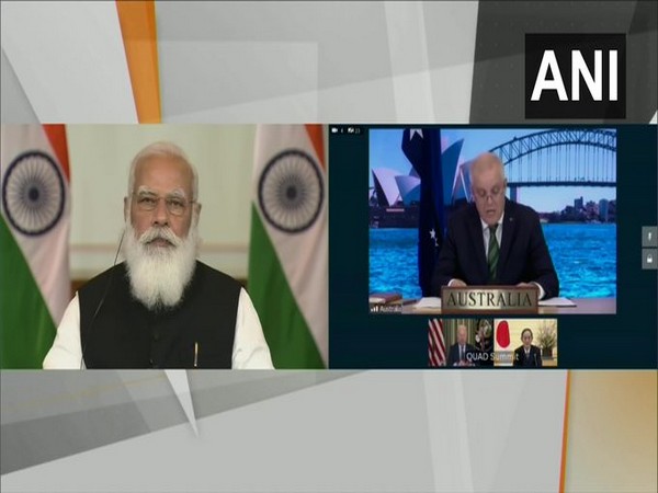 Prime Minister Narendra Modi and his Australian counterpart Scott Morrison during the Quad meet on Friday.