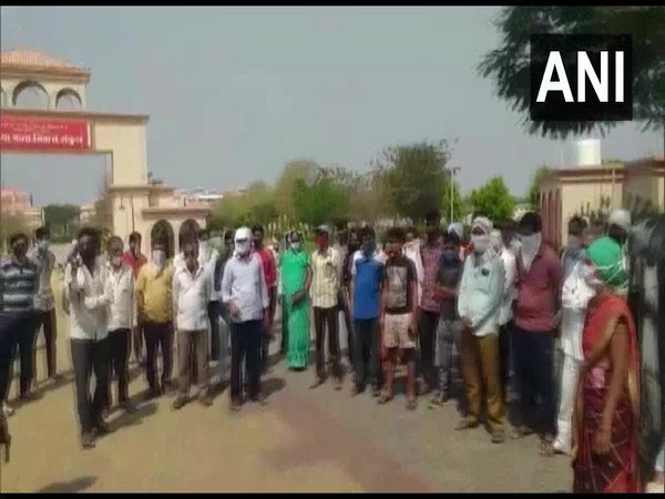 COVID-19 patients undergoing treatment at a center in Shegaon. (Photo/ANI)
