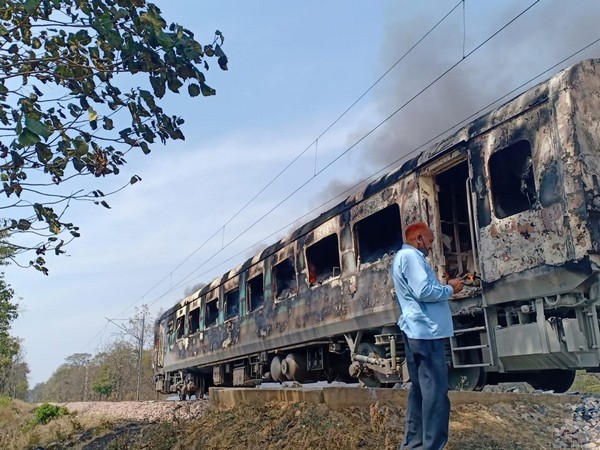 Ruins of the train compartment. (Photo/ANI)