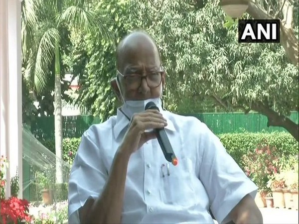Sharad Pawar addressing a press conference in Delhi on Sunday. [Photo/ANI]
