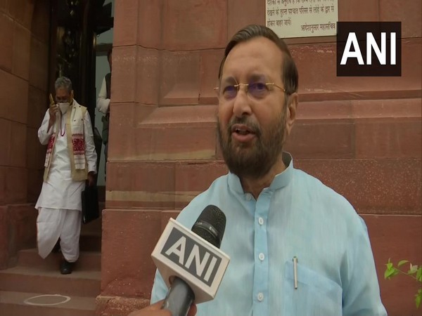 Union Minister Prakash Javadekar speaking to ANI