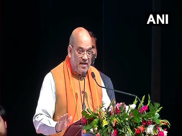 Union Home Minister Amit Shah unveiling BJP's poll manifesto for West Bengal. (Photo/ANI)