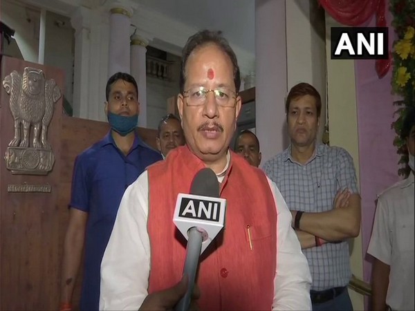 Bihar Assembly Speaker Vijay Kumar Singh speaking to ANI. (Photo/ANI)