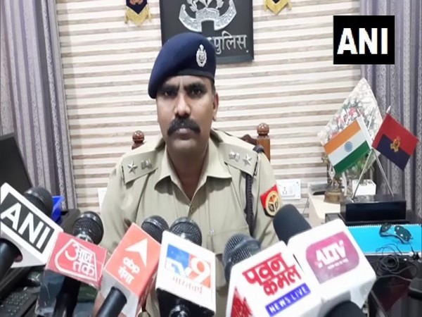 Senior Superintendent of Police (SSP) Aligarh, Muniraj, interacting with reporters on Wednesday. [Photo/ANI]