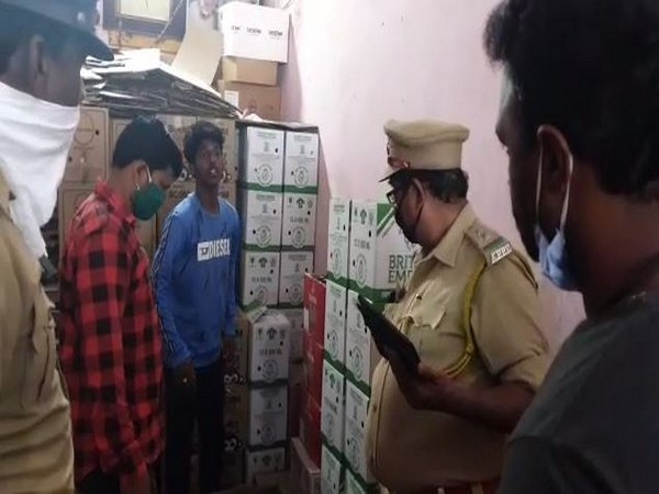 Excise police carry out search operation in Vuyyuru village