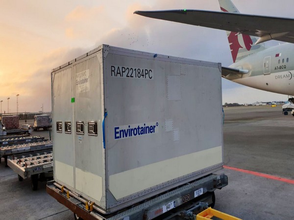 Consignment of India Made Vaccines arrives in Denmark (Pic Credit: EAM Twitter)