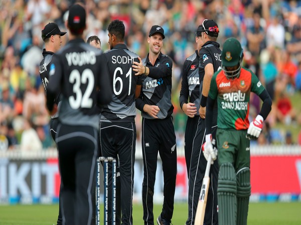 New Zealand secured a 66-run win in the first T20I against Bangladesh here on Sunday. (Photo/ ICC Twitter) 