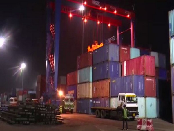 Visuals of Odisha's Paradip Port and the newly launched EXIM services.