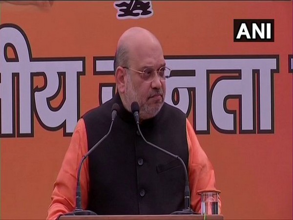 Union Home Minister Amit Shah addressing media in Delhi on Sunday. [Photo/ANI]