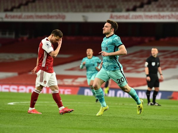 Liverpool's Diogo Jota in action against Arsenal (Photo/ Liverpool Twitter)