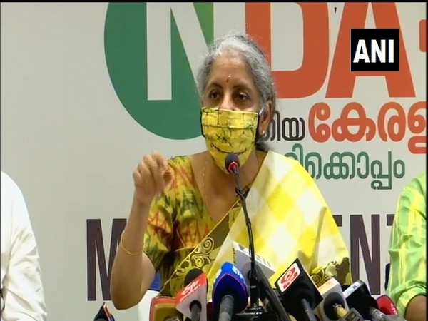Union Finance Minister Nirmala Sitharaman during a press conference in Kerala. (Photo/ANI)