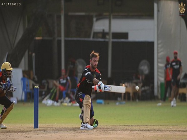 Maxwell during a RCB training session (Photo/ RCB Twitter)