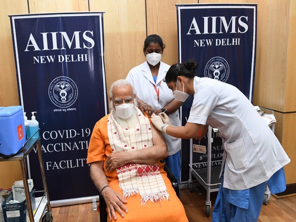 PM Modi receives 2nd dose of Covid vaccine at AIIMS, Delhi (Photo/ANI)