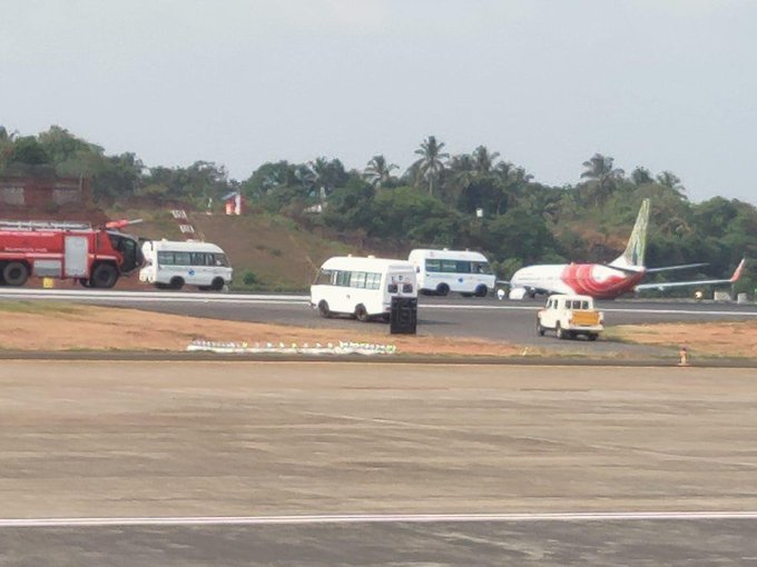 Air India Express flight makes emergency landing in Kozhikode, Kerala (Photo/ANI)