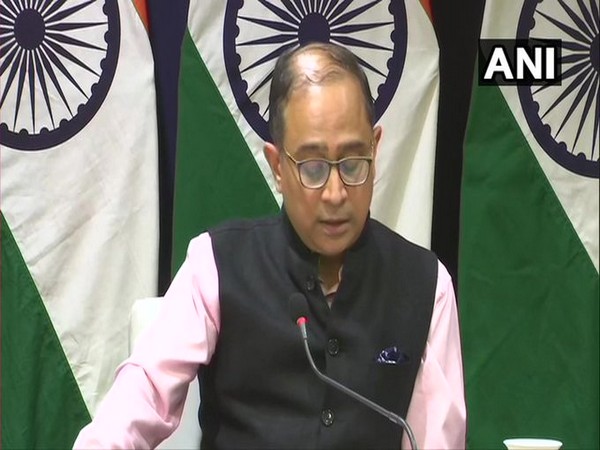 MEA Joint Secretary (Europe West) Sandeep Chakraborty speaking at his virtual briefing on Friday.