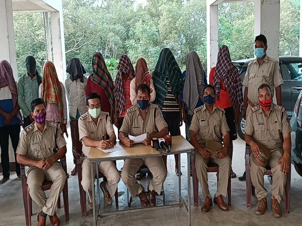 Visual of fishermen arrested by police at Talchua Marine Police Station(Photo/Twitter)