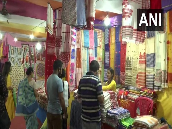 'Rongali Ke Ranj' market organised for Bihu shoppers in Guwahati. [Photo/ANI]