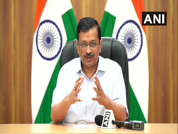 Delhi Chief Minister Arvind Kejriwal addressing a press conference on Tuesday. [Photo/ANI]