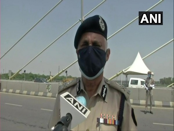 Delhi Police Commissioner SN Shrivastava speaking to ANI. (Photo/ANI)