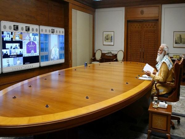 PM Modi holds meeting to review COVID-19, vaccination situation (Photo/ANI)