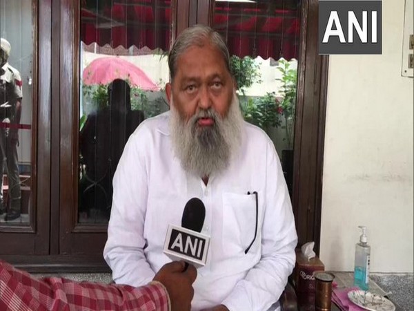Haryana Health Minister Anil Vij speaking to ANI on Tuesday. Photo/ANI