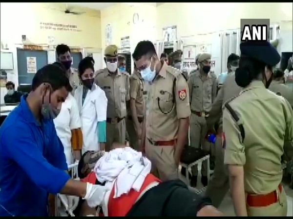 The criminal at the hospital after suffering an injury in the encounter. (Photo/ANI) 