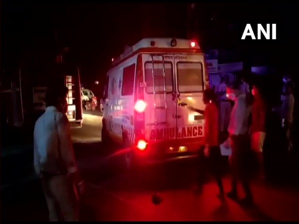 An ambulance at the site of the incident. (Photo/ANI)