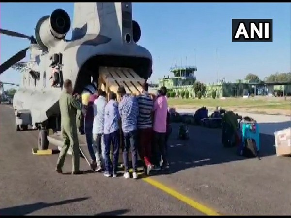 COVID-19: IAF's Chinook helicopter leaves for Leh from Jammu with Bio Safety Cabinet and Centrifuges