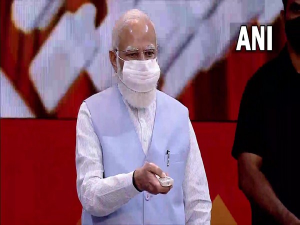 Prime Minister Narendra Modi digitally hands over keys of PMAY-Urban. (Photo/ANI)