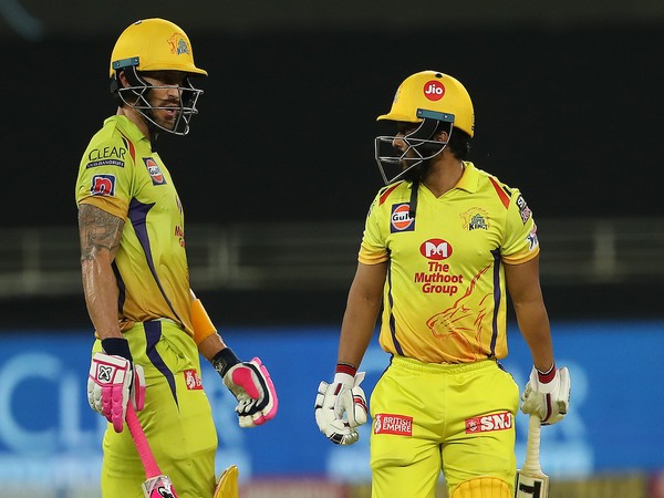 CSK's Faf du Plessis and Kedar Jadhav (Photo/IPL Twitter)