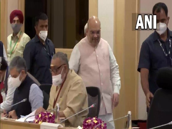 Union Home Minister Amit Shah at the LWE review meeting (Photo/ANI)