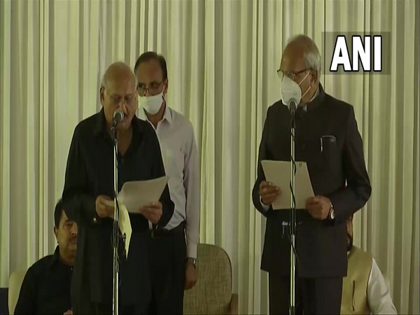 Visual from oath-taking ceremony at Raj Bhavan in Chandigarh on Sunday. (Photo/ANI)