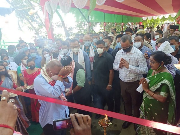 Assam Forest Minister Parimal Suklabaidya at the reopening of Kaziranga National Park and Tiger Reserve. (Photo/ANI)