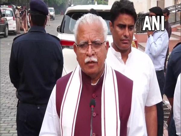 Haryana Chief Minister Manohar Lal Khattar (Photo/ANI)