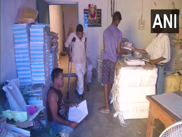 Printing press run and operated by differently-abled people in Ranchi (Photo/ANI)