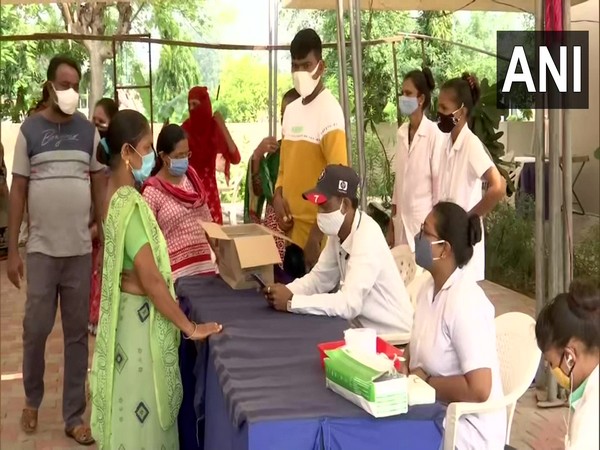 Visuals of COVID-19 vaccination drive in Amdavad Municipal Corporation (Photo/ANI)