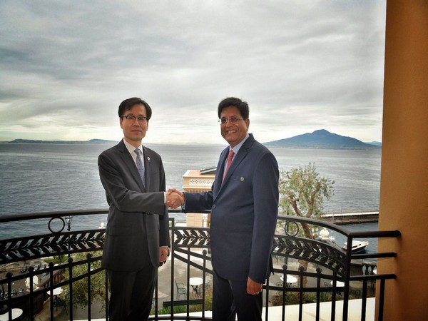 Piyush Goyal holds meeting with South Korean Trade Minister on sidelines of G20 Trade Ministers' Meeting (Photo Credit: Twitter)