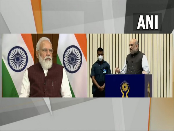 Union Home Minister Amit Shah addressing NHRC Foundation Day (Photo/ANI)