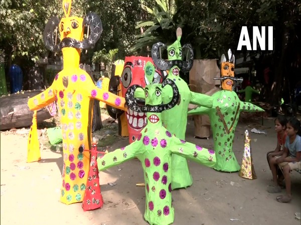 Ravan effigy in Delhi. (Photo/ANI)