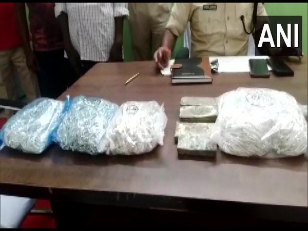 46.6 kgs silver was seized from two persons at a railway station in Gaya. (Photo/ANI)