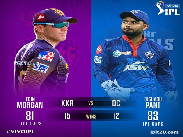 KKR captain Eoin Morgan and DC skipper Rishabh Pant (Photo/ IPL Twitter)